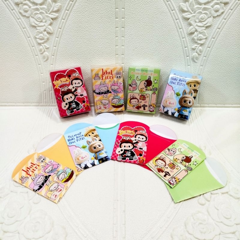 

Amplop / angpau lebaran idul fitri kemasan mika isi 50 lembar ukuran pendek gambar kartun anak-anak