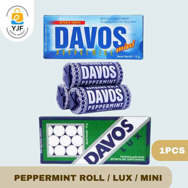 

Davos Lux / Permen Mint Davos Mini / Peppermint Candy Roll Davos - 1PCS