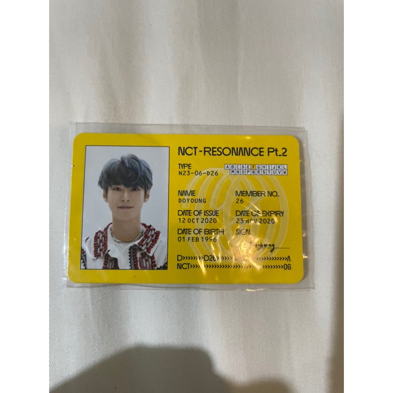 

Kim Doyoung ID Card Photocard NCT Official