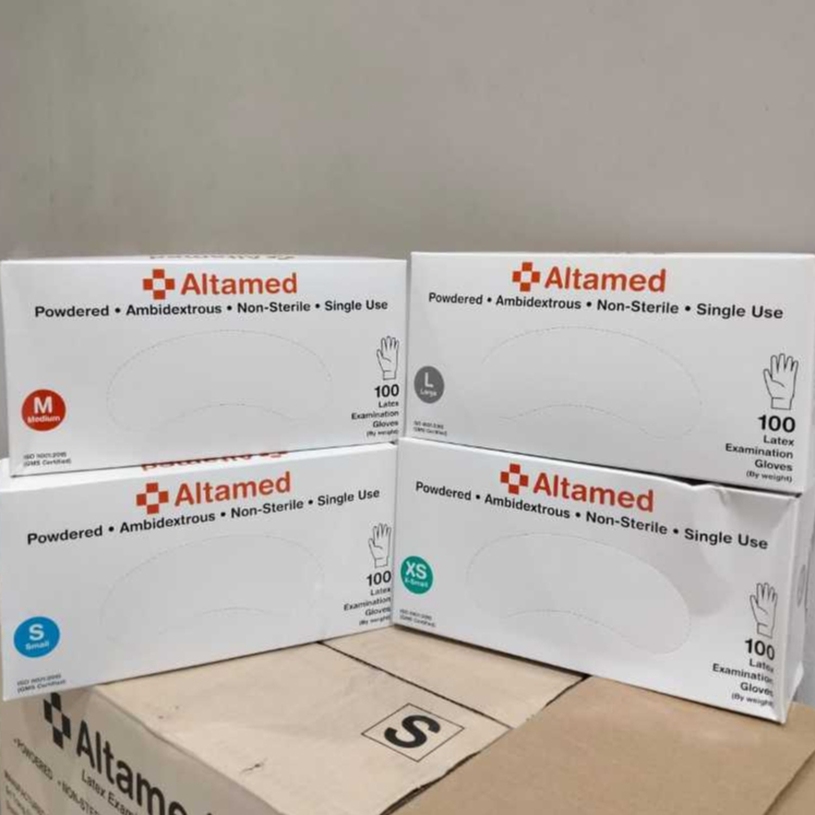 SARUNG TANGAN LATEX ALTAMED / HANDSCOON LATEX ALTAMED POWDERED