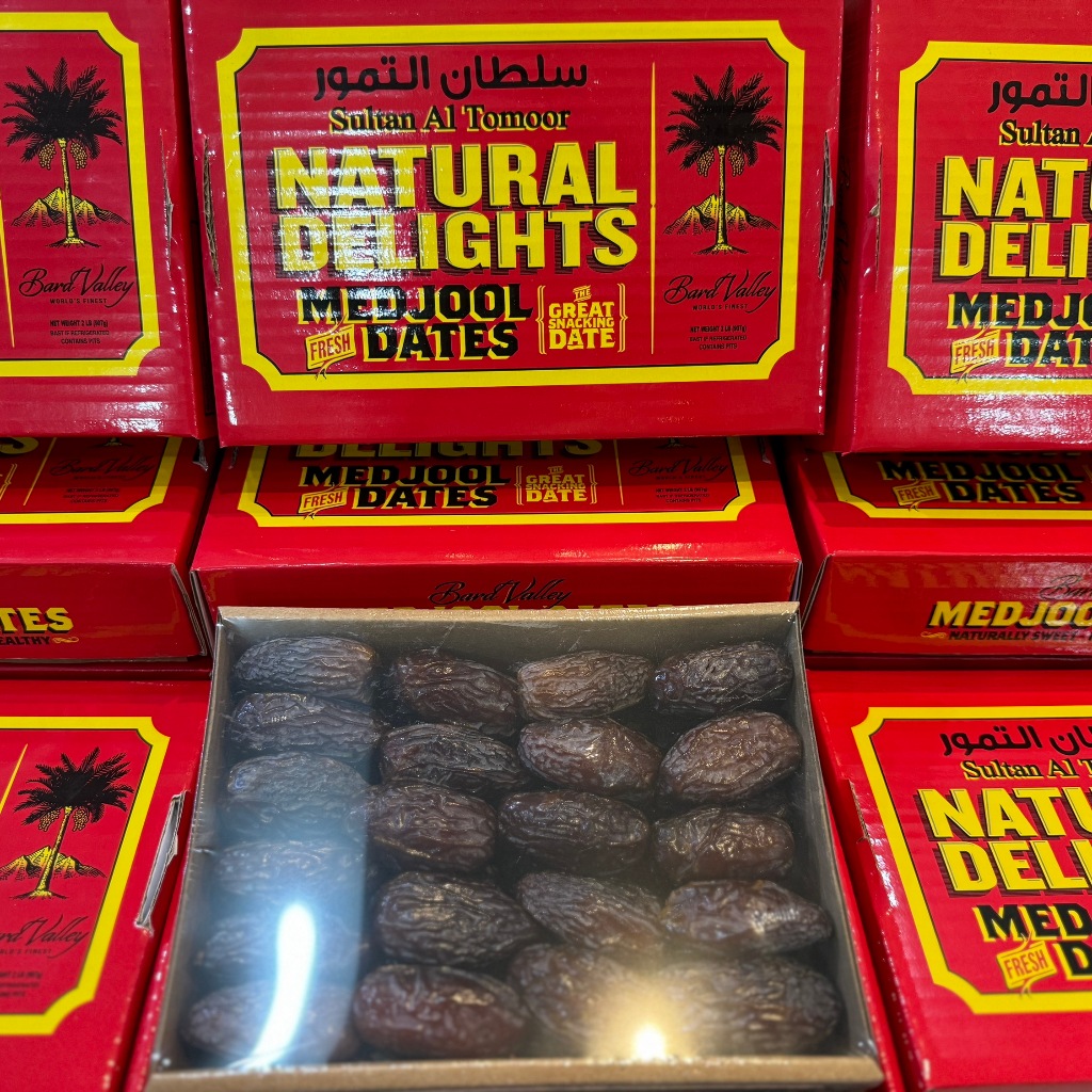 

Kurma Medjool Medjoul Jumbo Natural Delight California Kemasaan 1kg