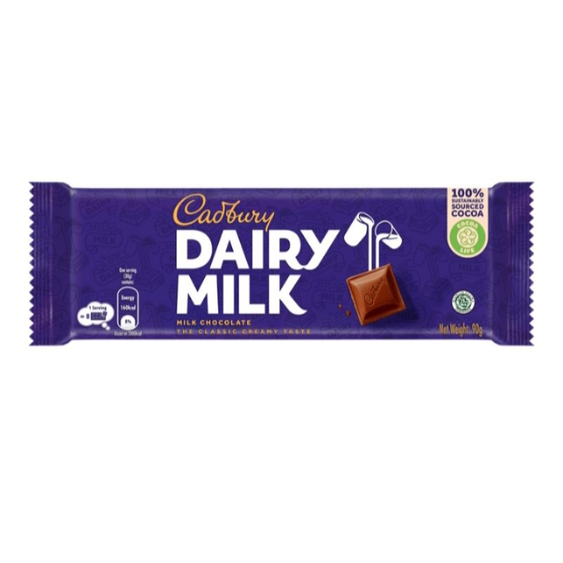 

Cadbury Dairy Milk Cokelat Batang 90 gram Termurah Terlaris!!