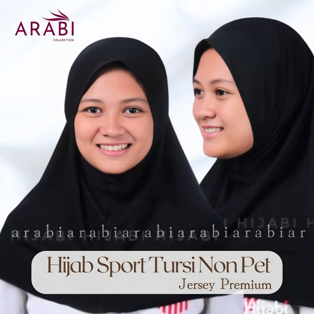 Hijab Sport Non Pet Jersey Premium Tursi hijab instan / Bergo sport Wanita