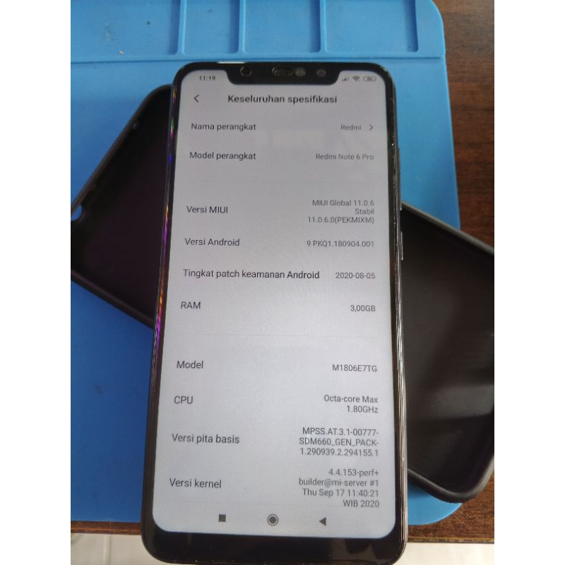 redmi note 6 pro 3/32 gb normal second