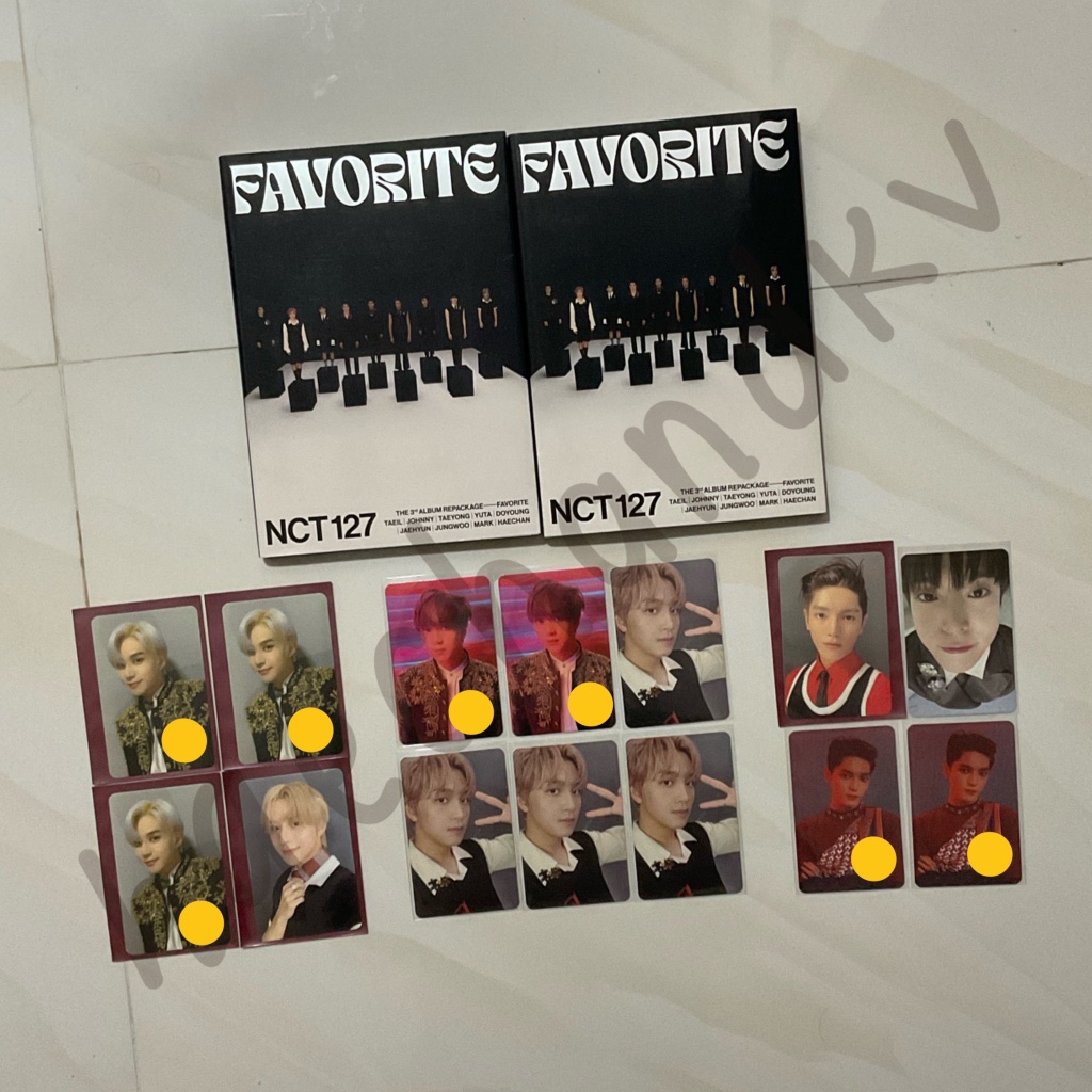 nct 127 favorite album photocard pc haechan jungwoo taeyong doyoung