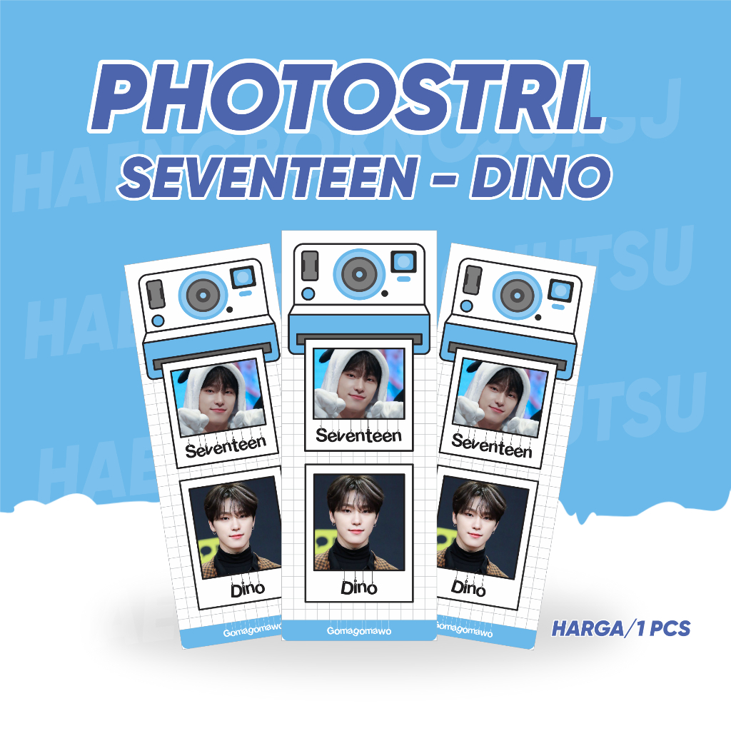 PHOTO STRIP SEVENTEEN HAPPY CLOUD 1SISI (HARGA 1 PCS + LAMINASI 2 SISI) HAENGBOK FOTO STRIPS JPOP KP