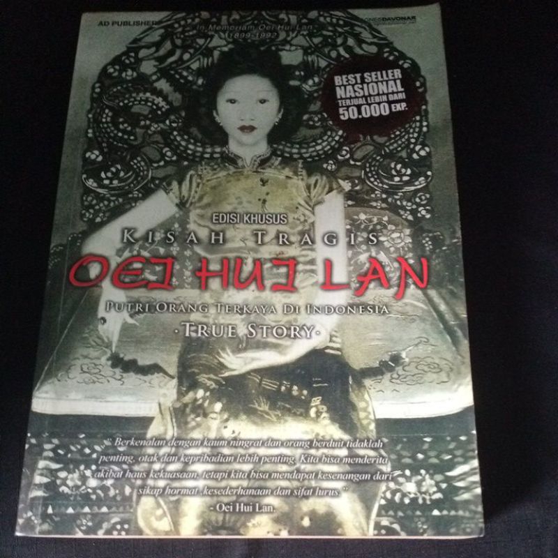 BUKU ORIGINAL KISAH TRAGIS OEI HUI LAN PUTRI ORANG TERKAYA DI INDONESIA TRUE STORY