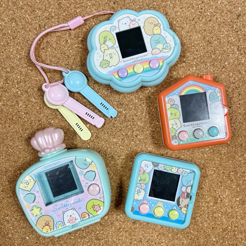 takara tomy san-x sumikko gurashi tamagotchi game ( ๑ ˃̵ᴗ˂̵)و ♡ sumikkosagashi, atsume, catch & wate