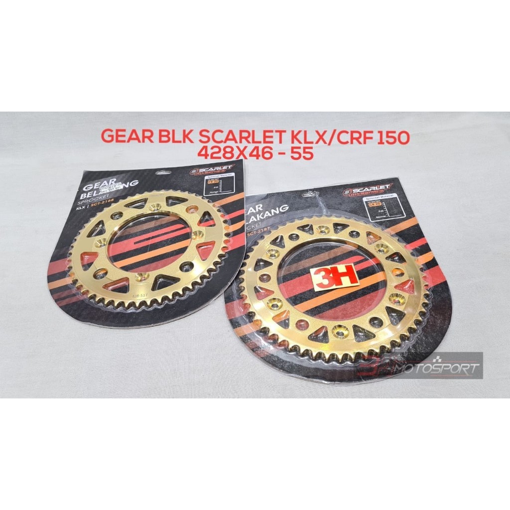 GEAR BELAKANG SCARLET CRF 428X GOLD