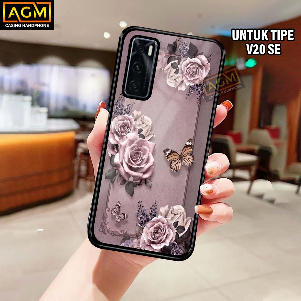 Case Vivo V20 SE Terbaru Case kilau - New Case Glossy casing Hp Vivo V20 SE [Motif Flower1] - AGM Ca
