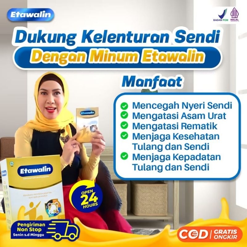 

Etawalin Mendukung Kelenturan Sendi Tulang bantu Atasi Rematik Asam Urat Original
