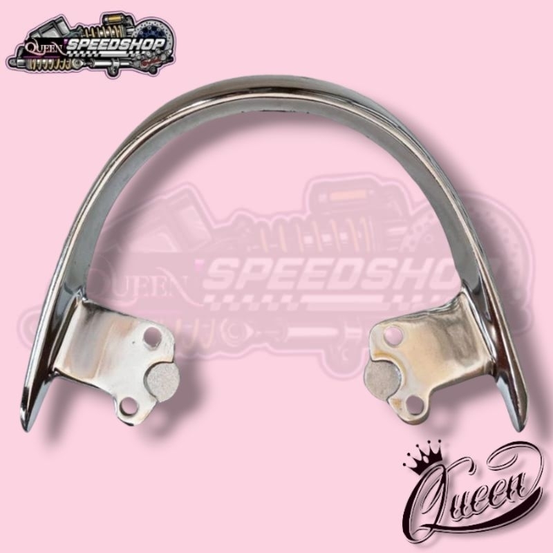 Behel Scoopy Chrome Model Original Varian Warna Silver Chrome
