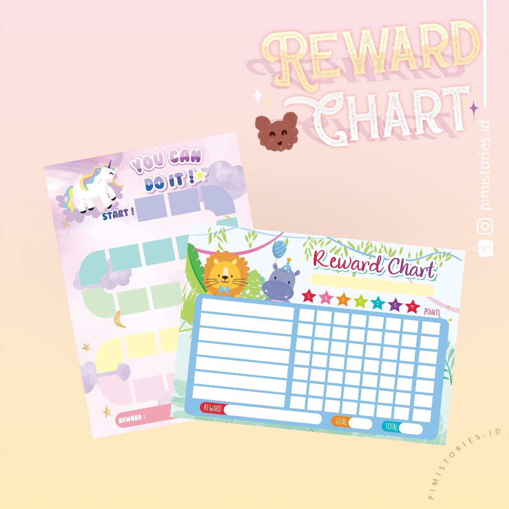 

REWARD CHART ⚫ RESPONSIBILITY CHART REUSABLE ⚫ WIPE CLEAN ⚫ UKURAN A4