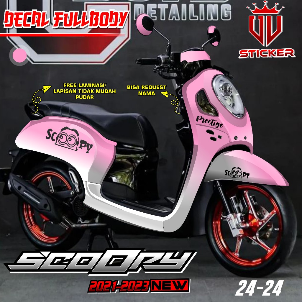 Decal Sticker Full Body Honda Scoopy Prestige 2021 2022 2023 2024 Sticker Decal Scoopy Mata Minion S