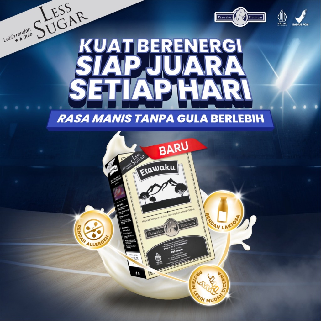 

Etawaku Less Sugar 200 gram - Etawaku Platinum Susu Kambing Etawa Terbaik di Indonesia