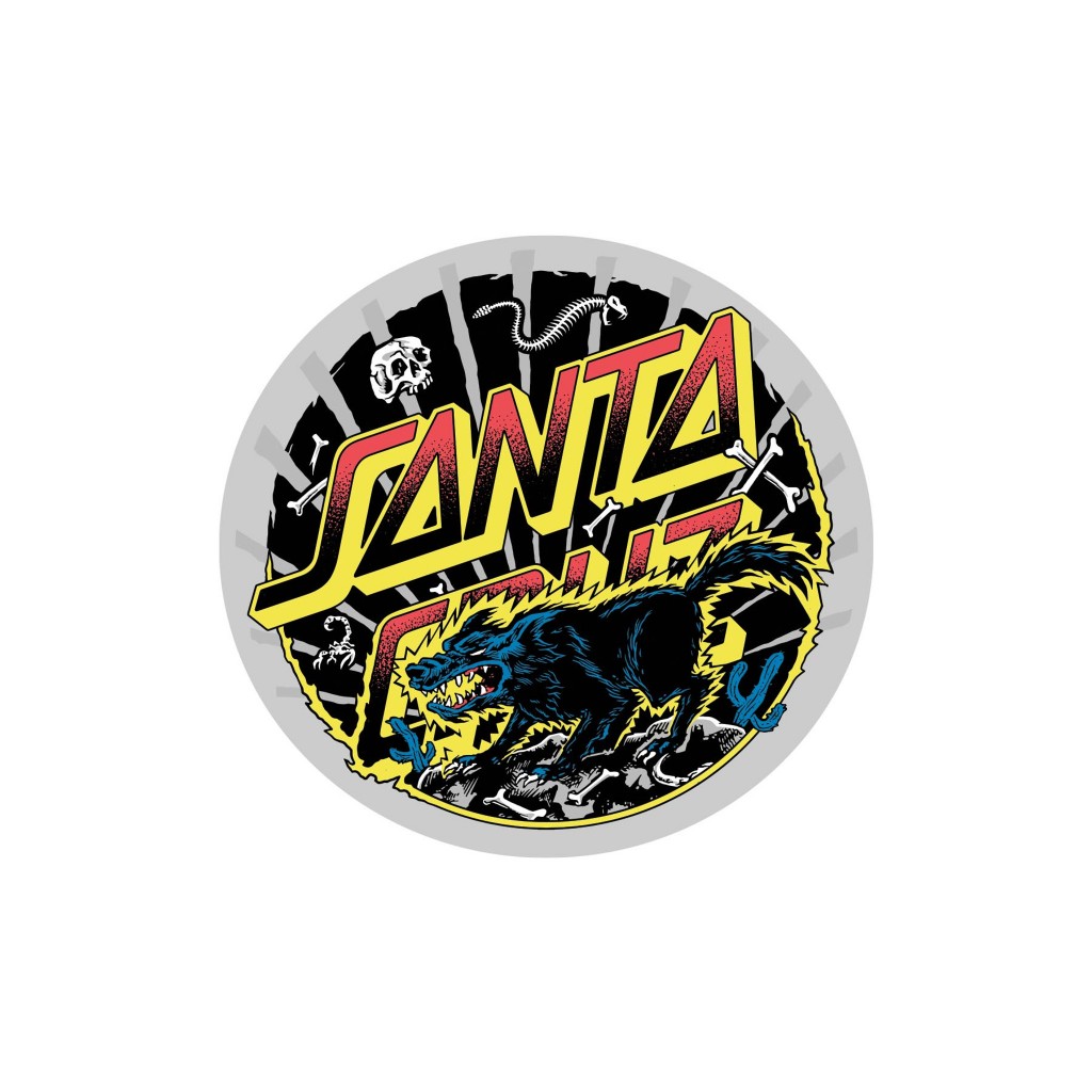 

Santa Cruz Sticker Jeff Kendall Wolf Dot Multi (4 inch)