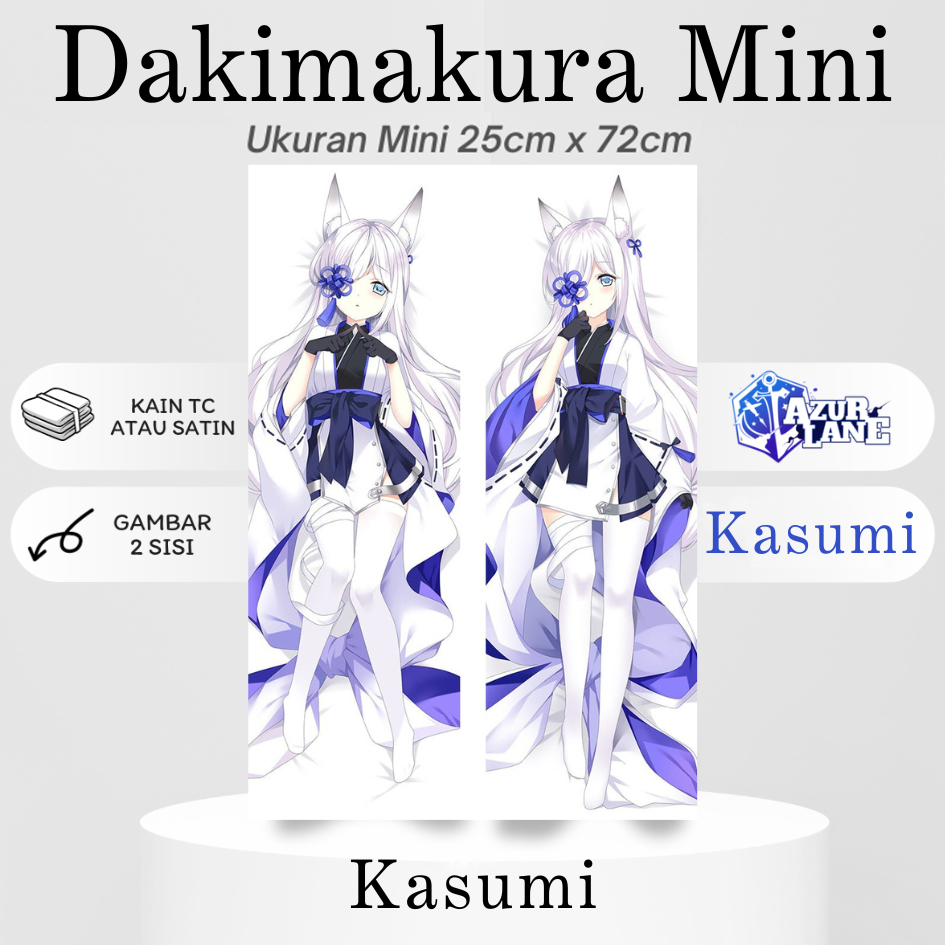 DAKIMAKURA MINI KASUMI AZUR LANE Bantal Anime Waifu Mini KASUMI Azur Lane