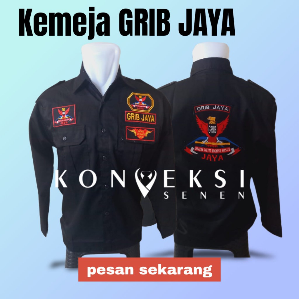 KEMEJA GRIB JAYA BAJU ORMAS GRIB JAYA KEMEJA TERBARU kemeja grib jaya FUll Bordir