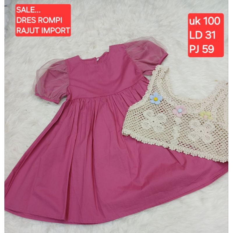 Gladys Kids | Dress Anak Perempuan Rompi Rajut Korea Premium