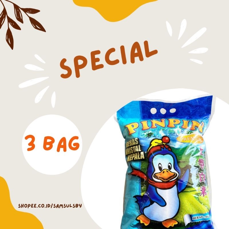 

BERAS PINPIN 5KG X 3 bag