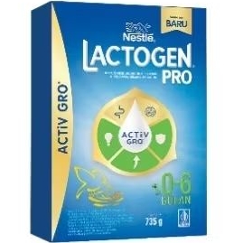 Lactogen 1 PRO 0-6 bulan 735g ACTIV GRO (kemasan baru) Ed April 2026