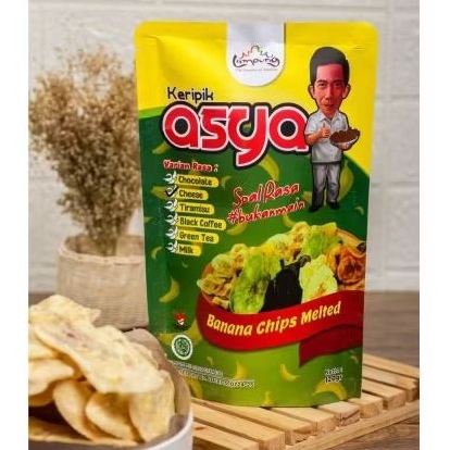 

keripik Keripik asya Banana Chips Melted Rasa Chesee(keju)Khas Lampung