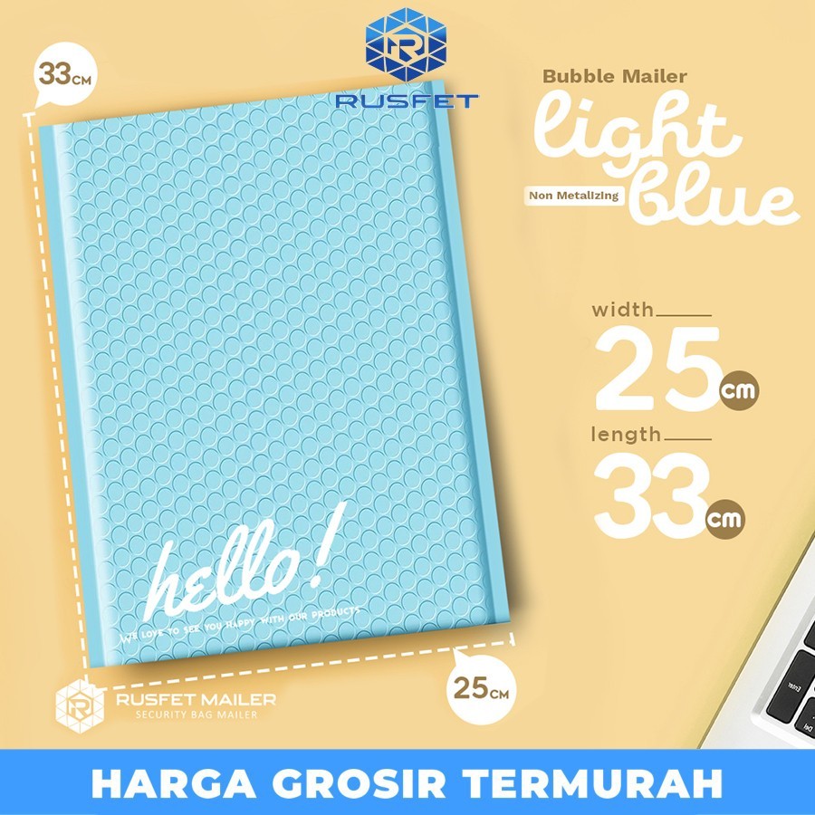 

AMPLOP BUBBLE MAILER SKY BLUE PREMIUM 25x33cm TERMURAH SATUAN