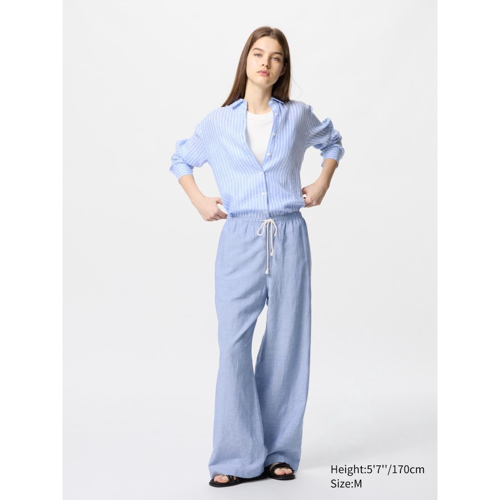 Uniqlo Celana Rileks Linen Blend