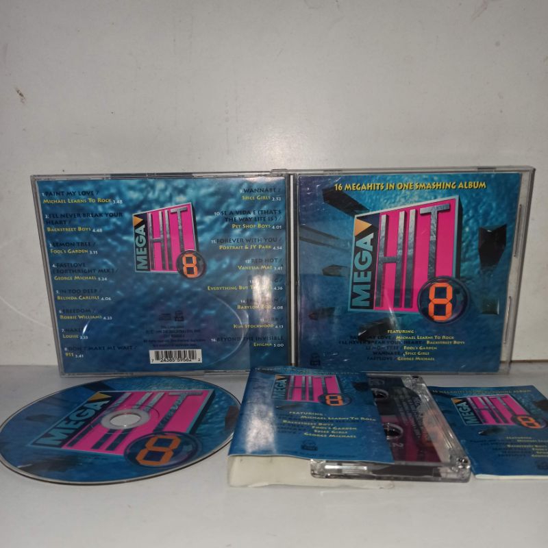 CD&kaset Megahit 8- ft.Enigma Backstreetboys Belinda Carlisle Fools Garden MLTR