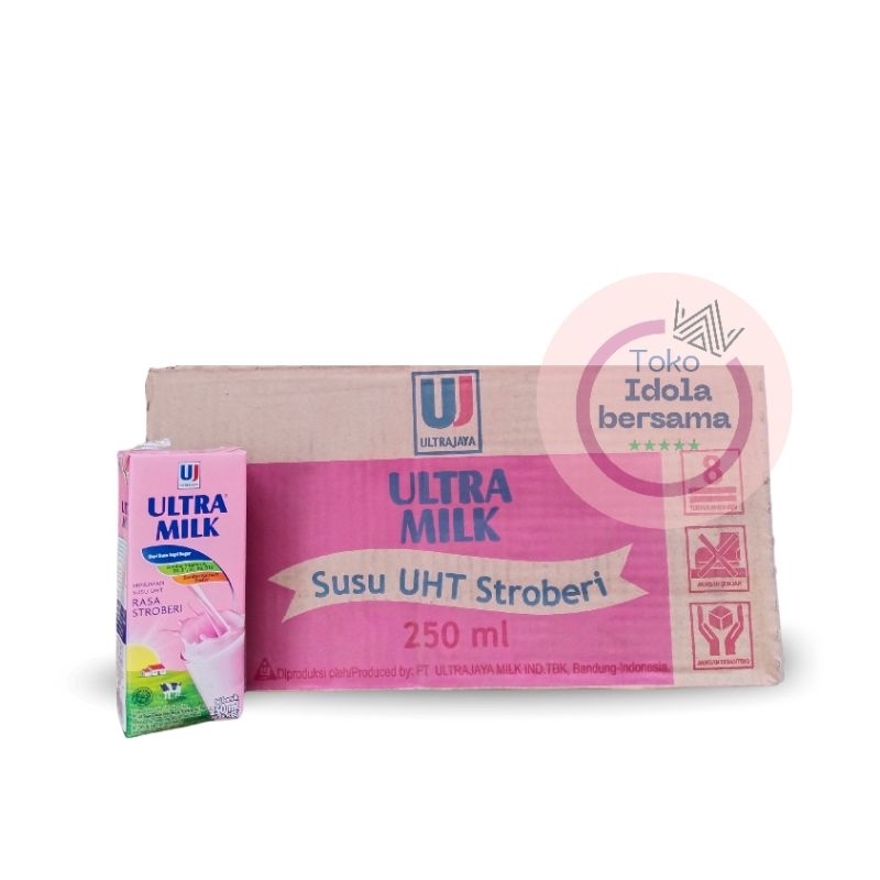

Susu ultra milk ukuran 250ML all varian rasa 1 dus 24 pcs