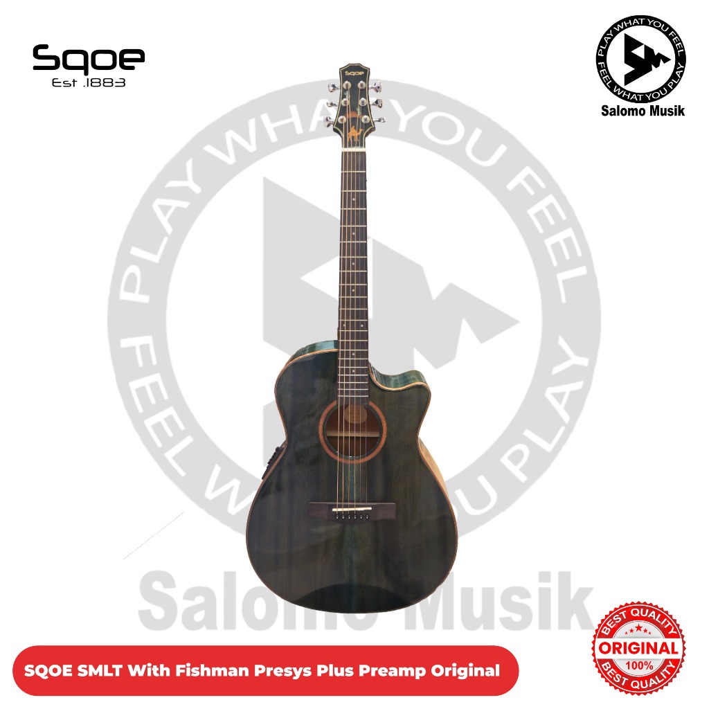 Gitar Akustik Elektrik SQOE SMLT Fishman Original Varian Warna