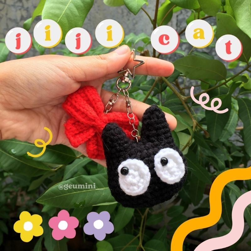 Jiji Cat Crochet Keychain by Ghibli