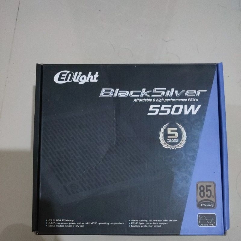 PSU ENLIGHT BLACK SILVER 550WATT