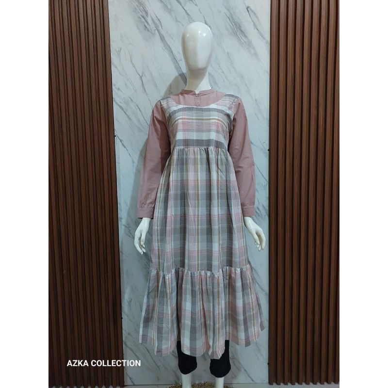 GAMIS AZKA COLLECTION// MATT KATUN TRISET// GAMIS TERBARU
