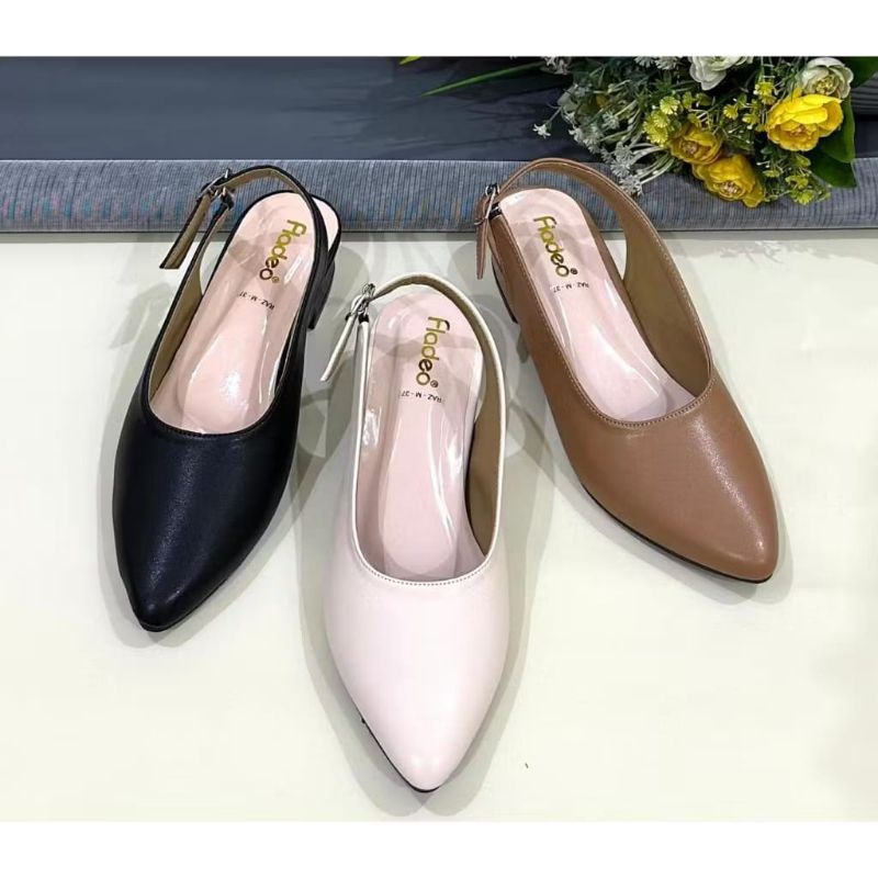 Sepatu wanita tali belakang hak 3cm