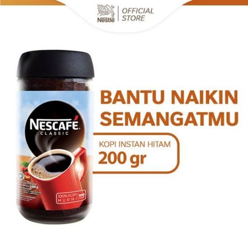 

Nescafe Classic Jar 200gr Nescafé 200 gr Botol Beling Kaca