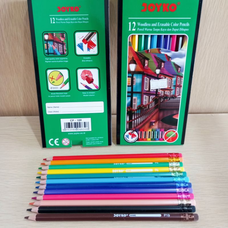 

(1 PCS) PENSIL WARNA JOYKO BISA DIHAPUS 12WARNA PANJANG