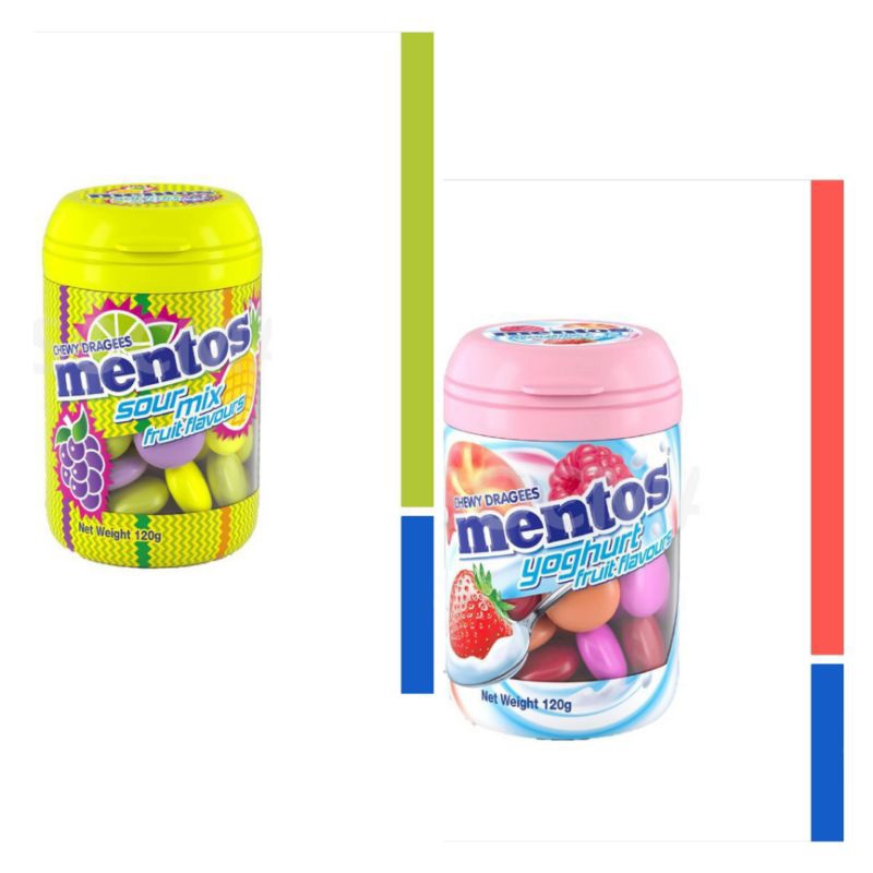 

Mentos Yoghurt / Mentos Sour Mix / Mentos Bottle / Mentos Import 120g