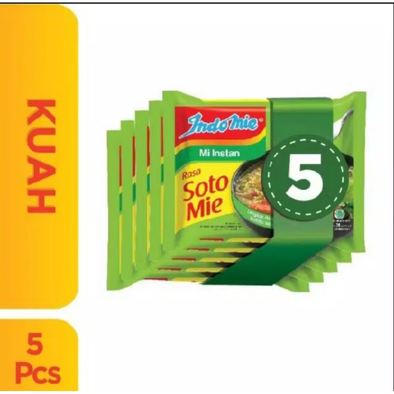 

Indomie Soto Mi Instan KUAH 5 Pcs