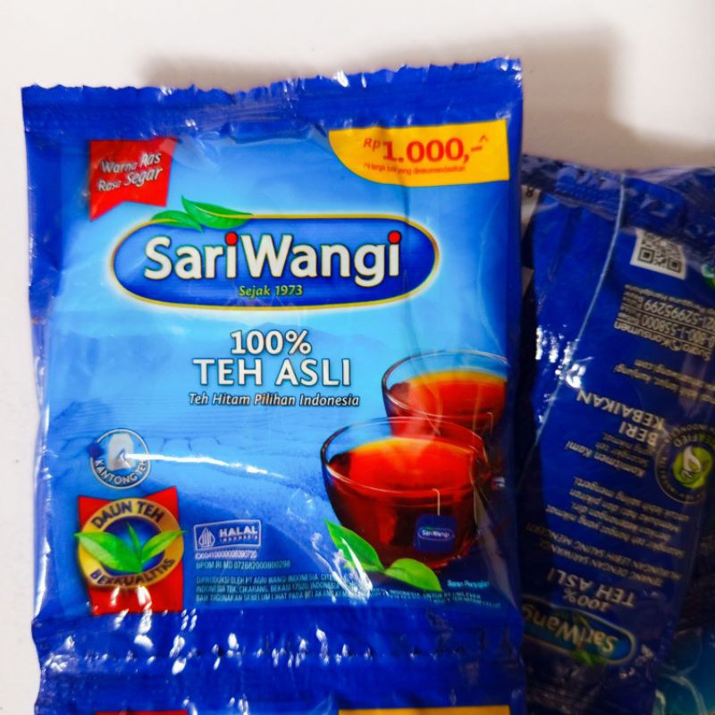 

Teh Sariwangi / Teh Seduh Sariwangi 100% teh asli kemasan 1 renteng isi 6 bungkus