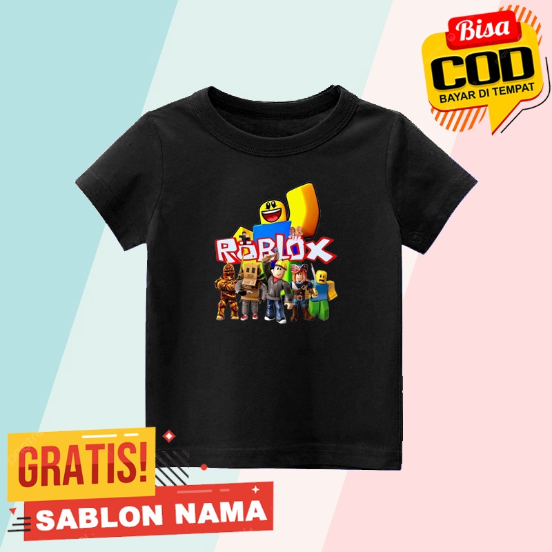 Baju Kaos Anak Karakter Roblox / Kaos Anak Laki Laki & Perempuan Custom Nama Karakter Roblox