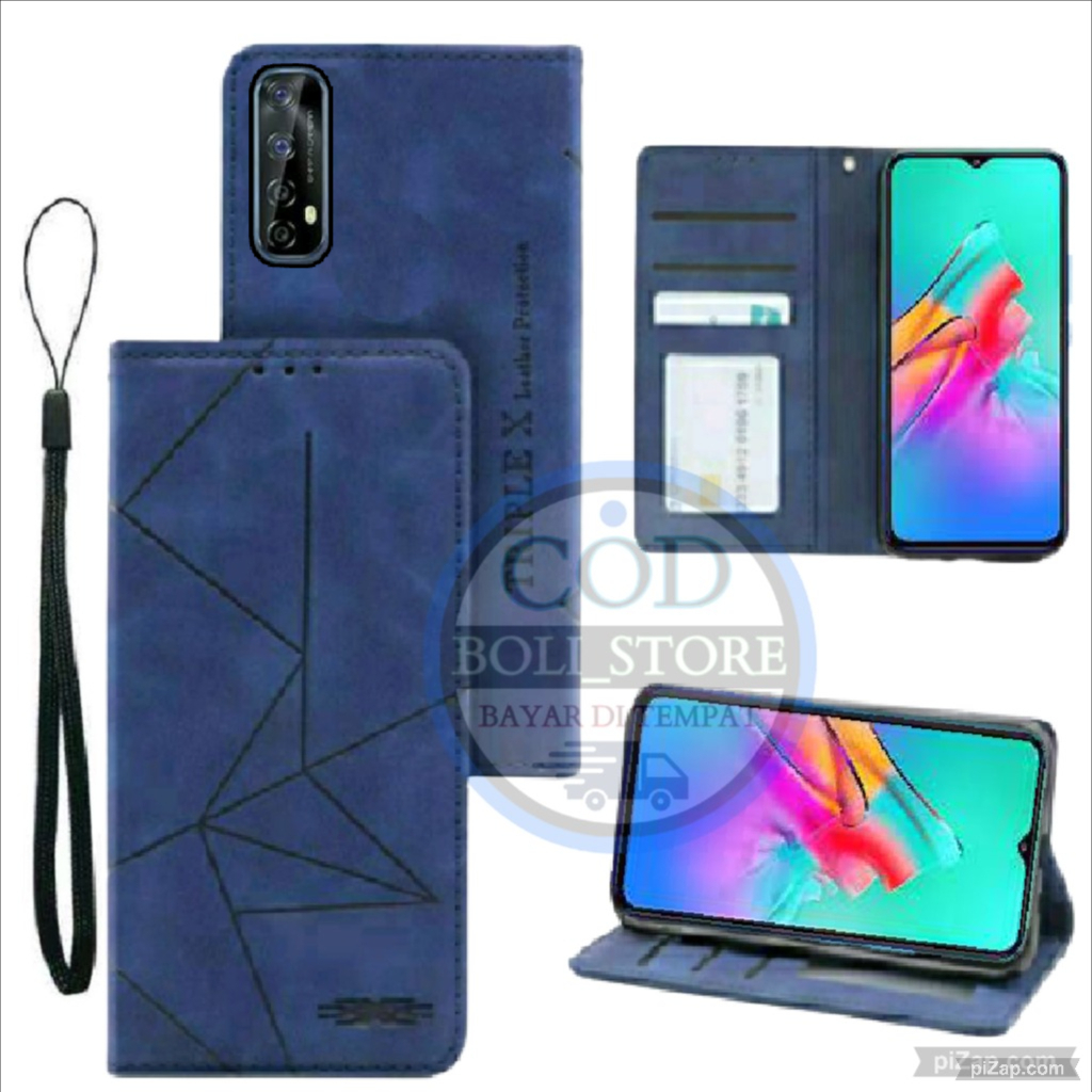 CASE HP REALME 7 Flip Case Flip Motif Dompet Casing HP Flip Motif Wallet