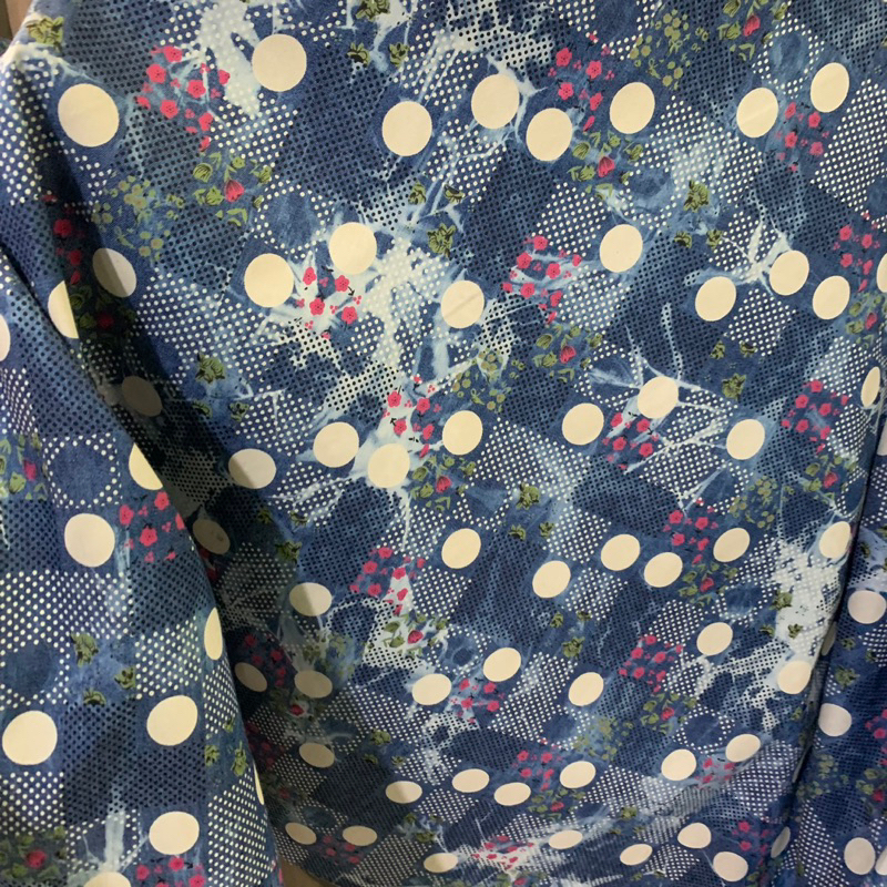 kain katun denim motif - kain katun motif - kain katun popline premium korea