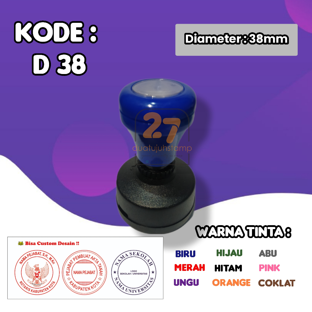 

D 38 Stempel Warna / Stempel Flash / Stempel Otomatis