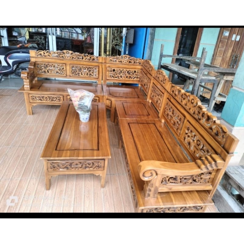 Kursi sudut jati Jepara