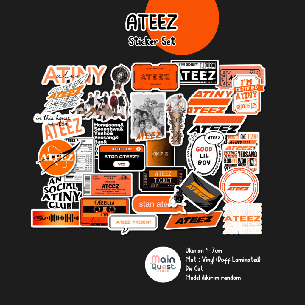 

Sticker Ateez | Sticker Aesthetic / Sticker Tumblr / Sticker Laptop / Sticker Anti Air / Sticker Vinyl / Sticker Die Cut / Sticker Kpop / Sticker Cute