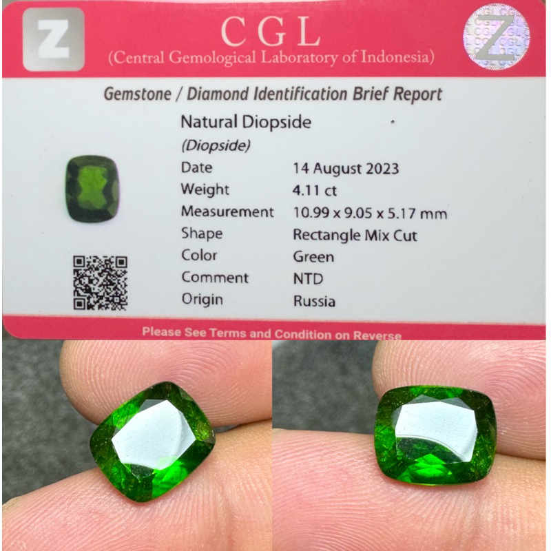 natural crome diopsite