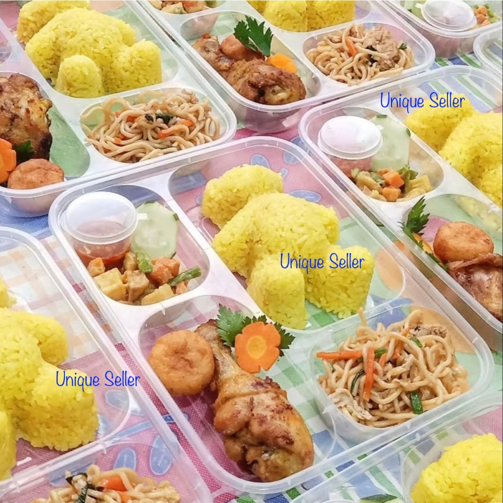 [Isi25] Thinwall Bento Sekat 4 KLIR / Thinwal Bento Sekat 4 KLIR / Mika Bento Sekat 4 / Thinwall Box