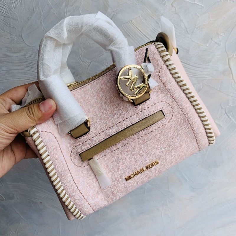 Tas Michael Kors MK Carine XS Signature Pink