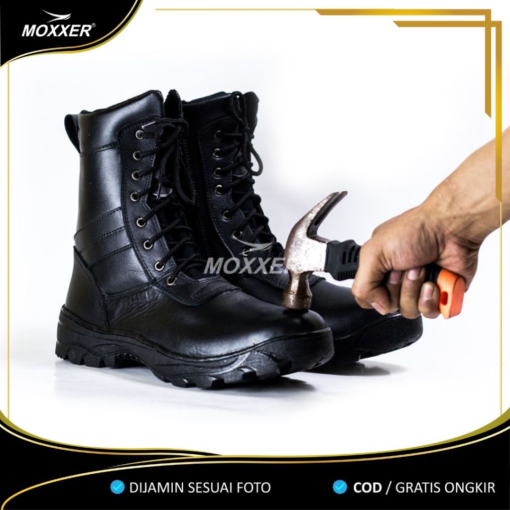 [Kulit Asli Ujung Besi] Sepatu PDL TNI Safety Kulit Asli Ujung Besi Sepatu PDL TNI, Security Satpam 